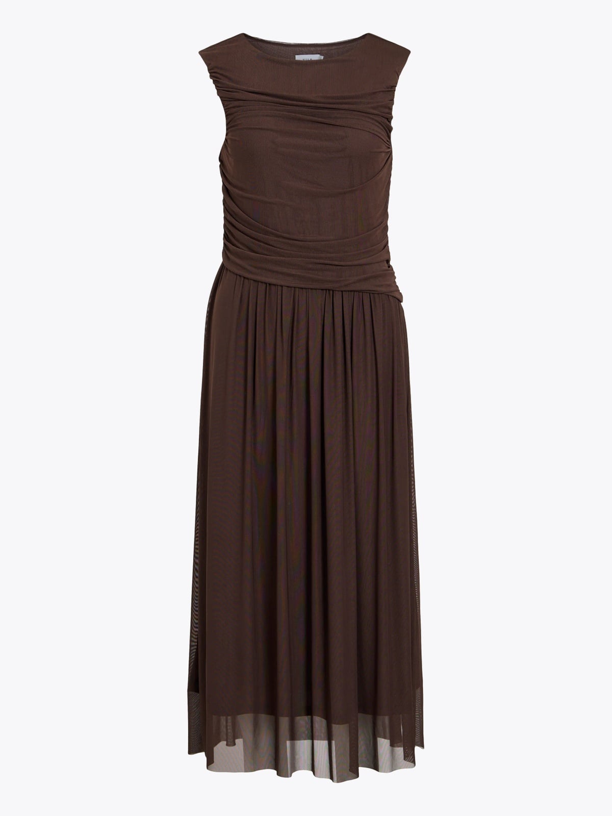 Vila Saya Sleeveless Midi Dress Brun