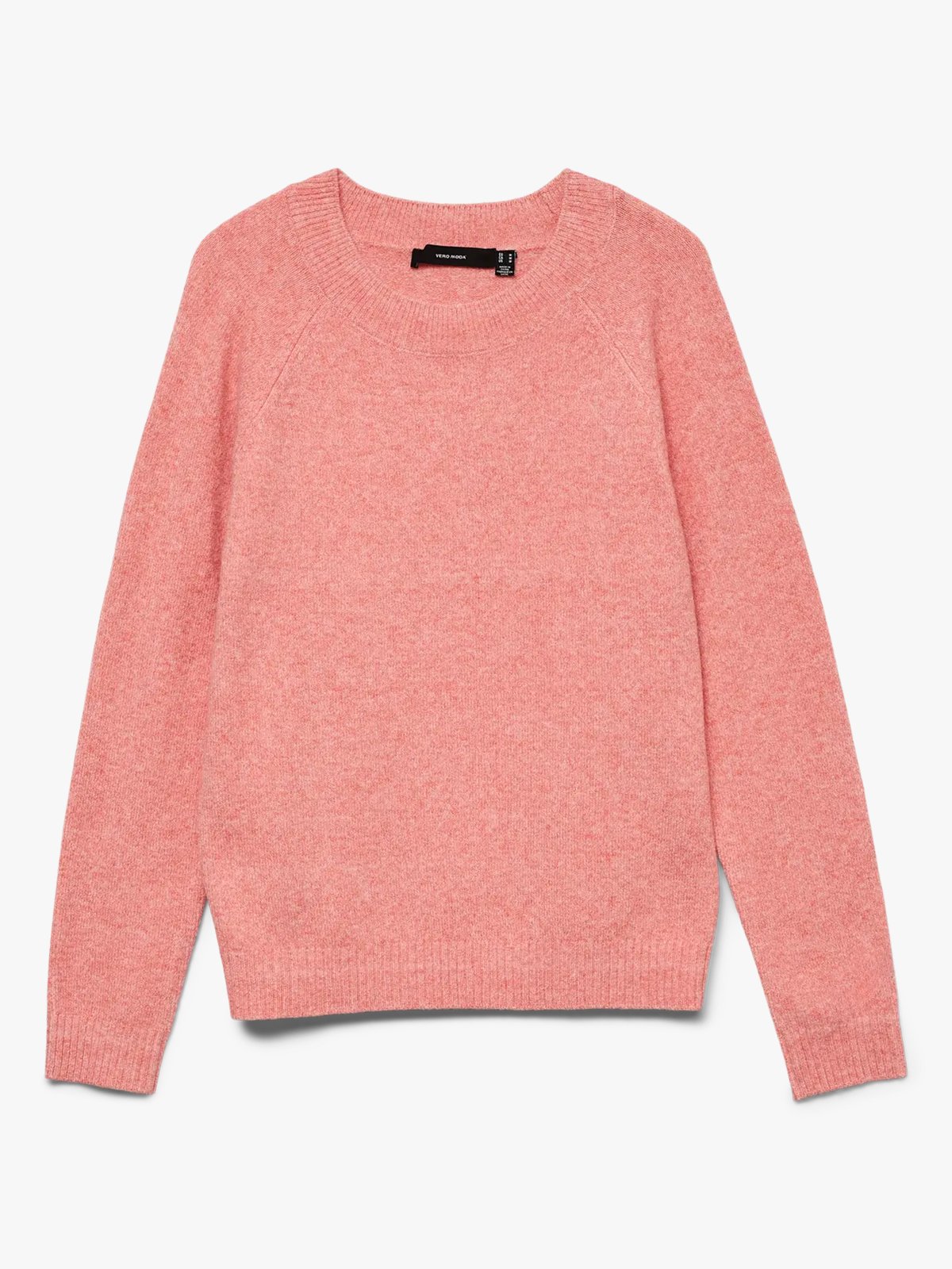 Vero Moda Doffy Long Sleeve O-Neck Blouse Coral Paradise w. White Melange