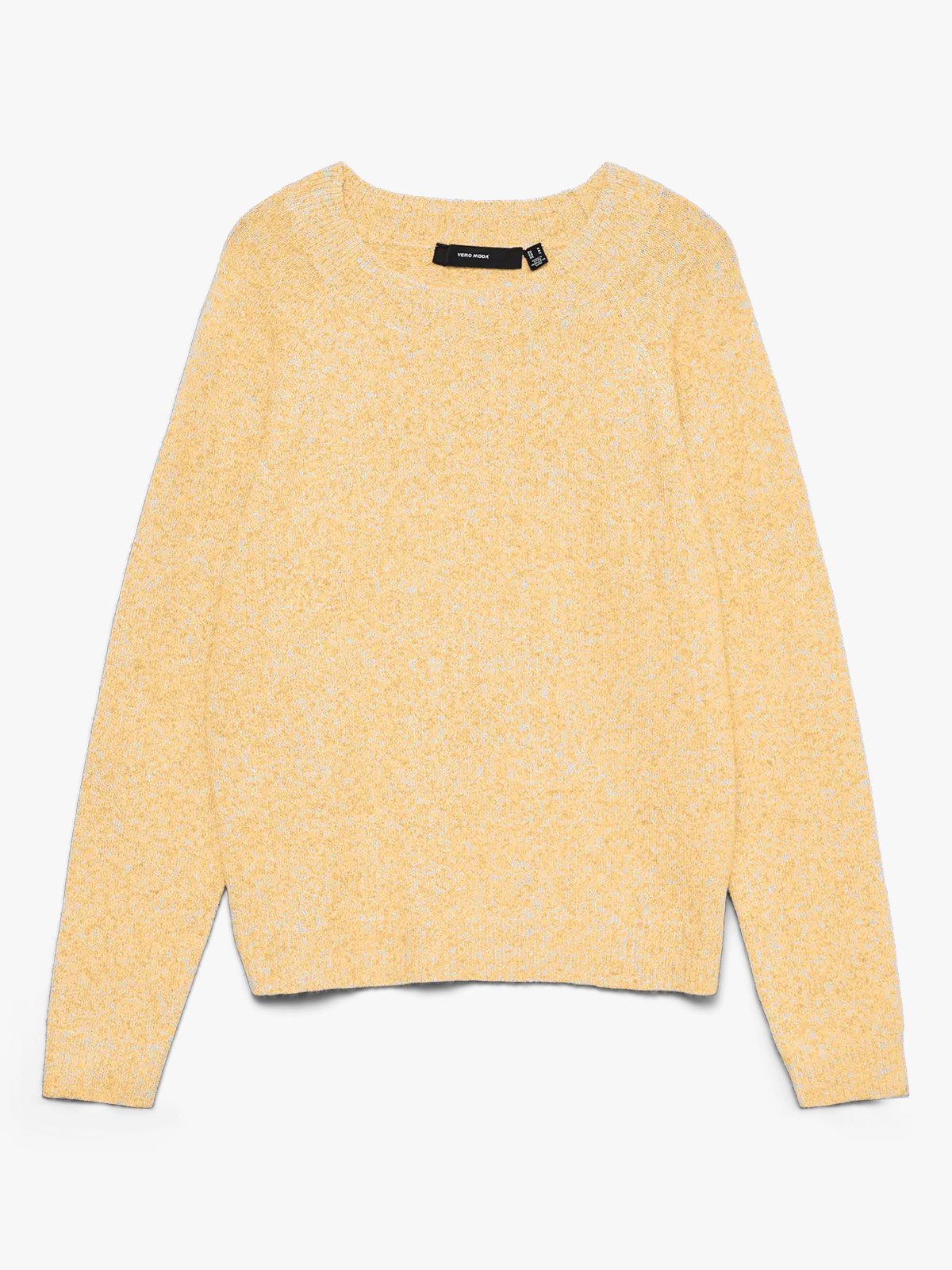 Vero Moda Doffy Long Sleeve O-Neck Blouse Golden Haze W. White Melange