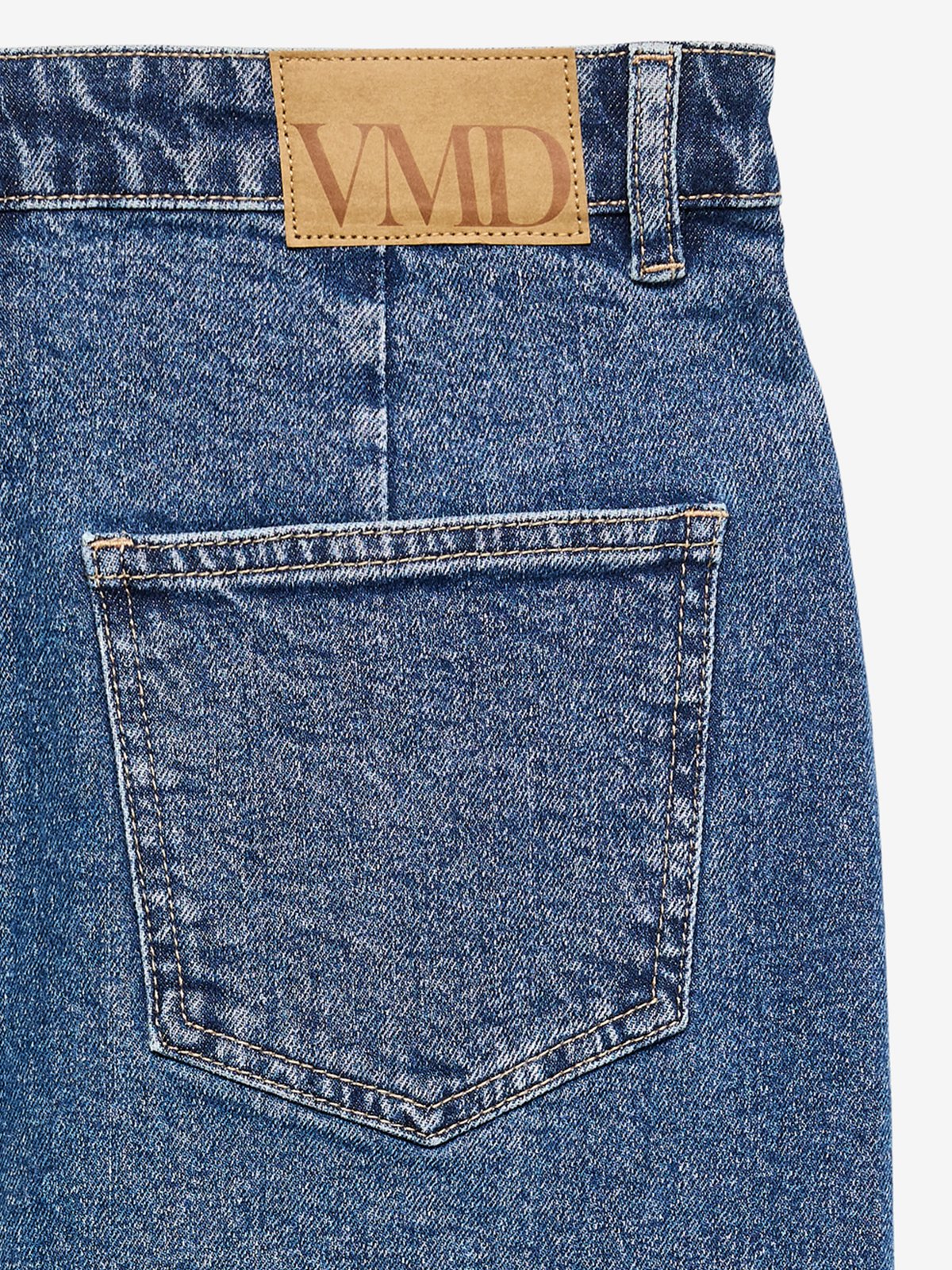 Vero Moda Veri HR Calf Denim Skirt Medium Blue Denim