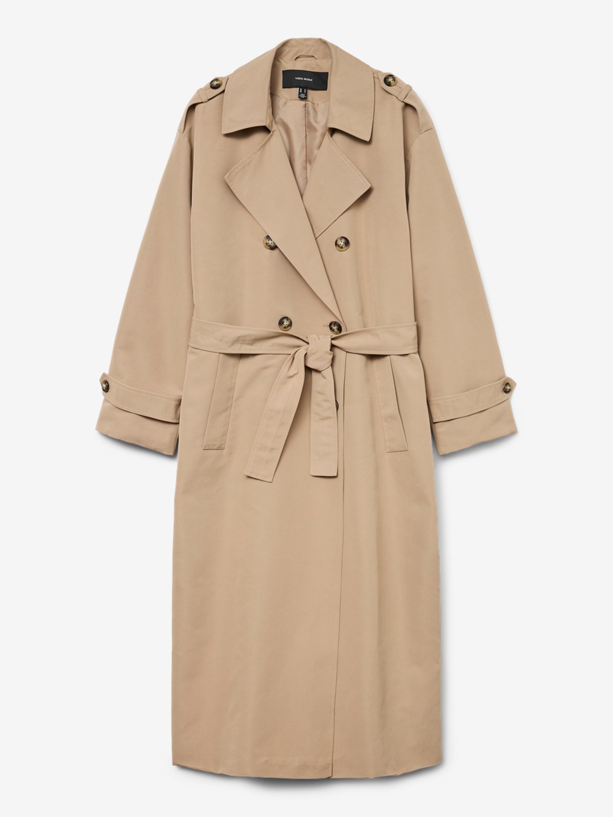 Vero Moda Chloe Long Trenchcoat Silver Mink