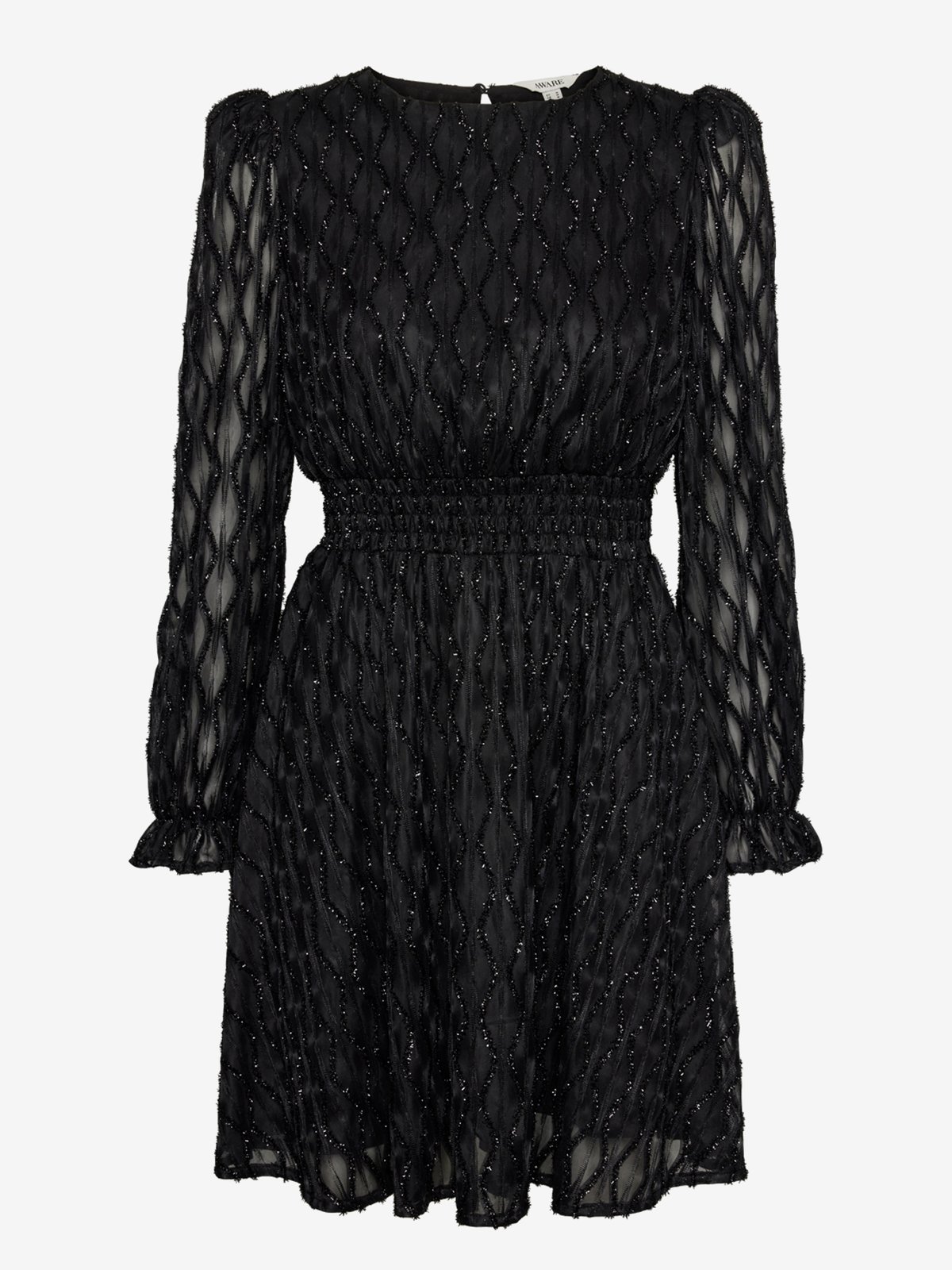 Vero Moda Aware Nolita Long Sleeve O-Neck Short Dress Black