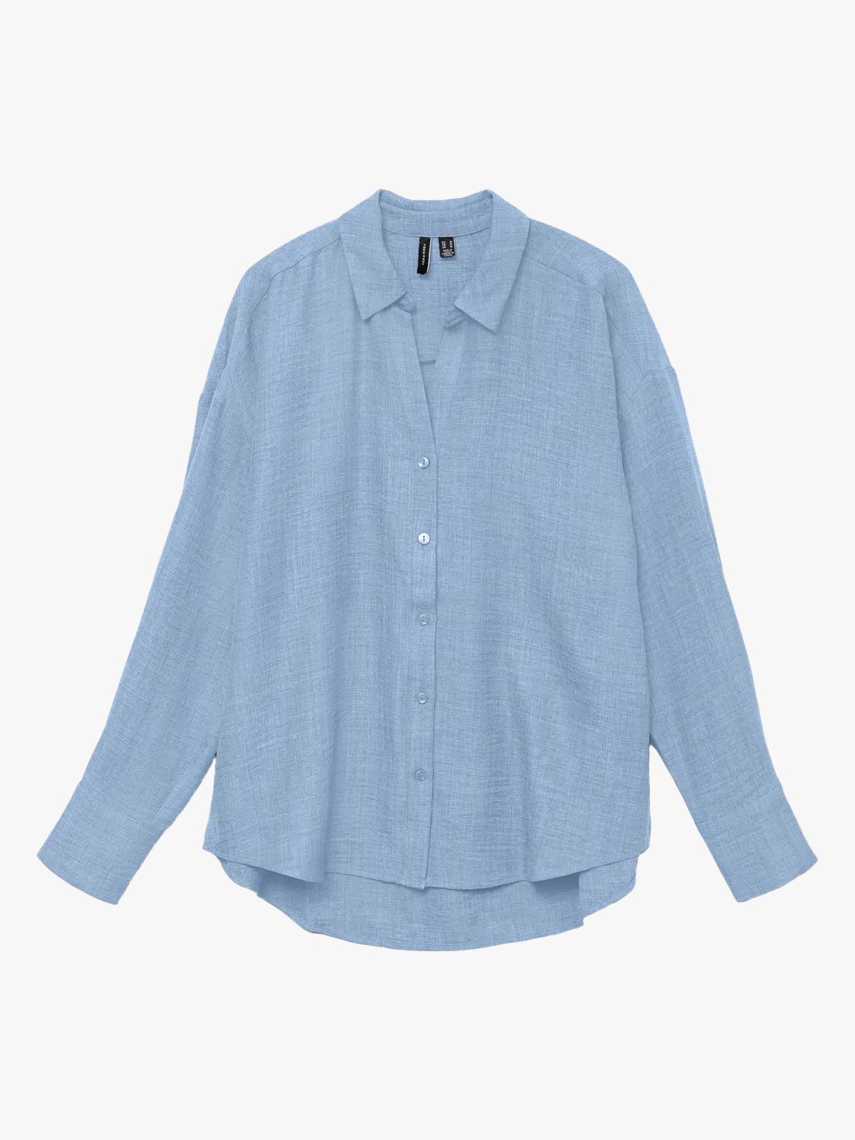 Vero Moda Melaney Queeny Long Sleeve Shirt Chambray Blue Melange