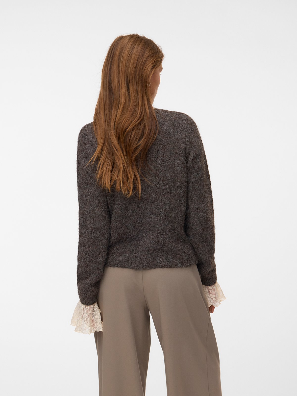 Vero Moda Novah Long Sleeve O-Neck Button Cardigan Chocolate Torte