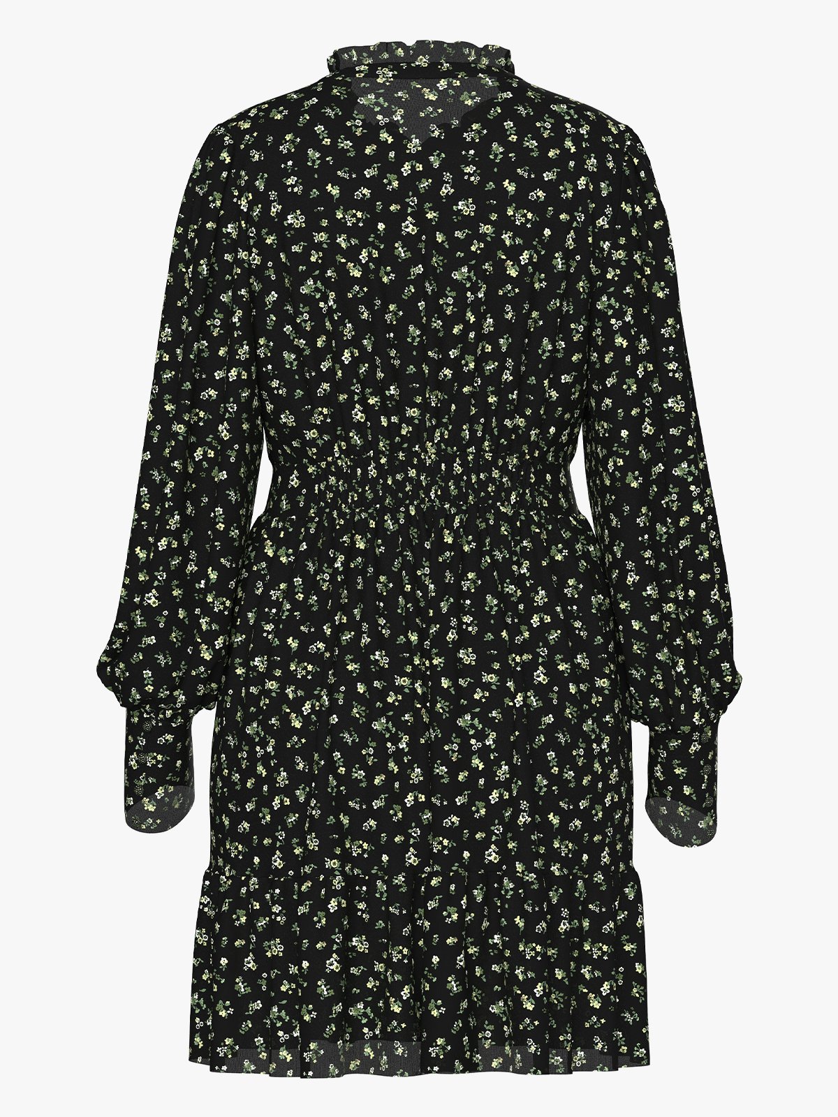 Vero Moda Aware Noelle Long Sleeve High Neck Short Dress Black / Basil