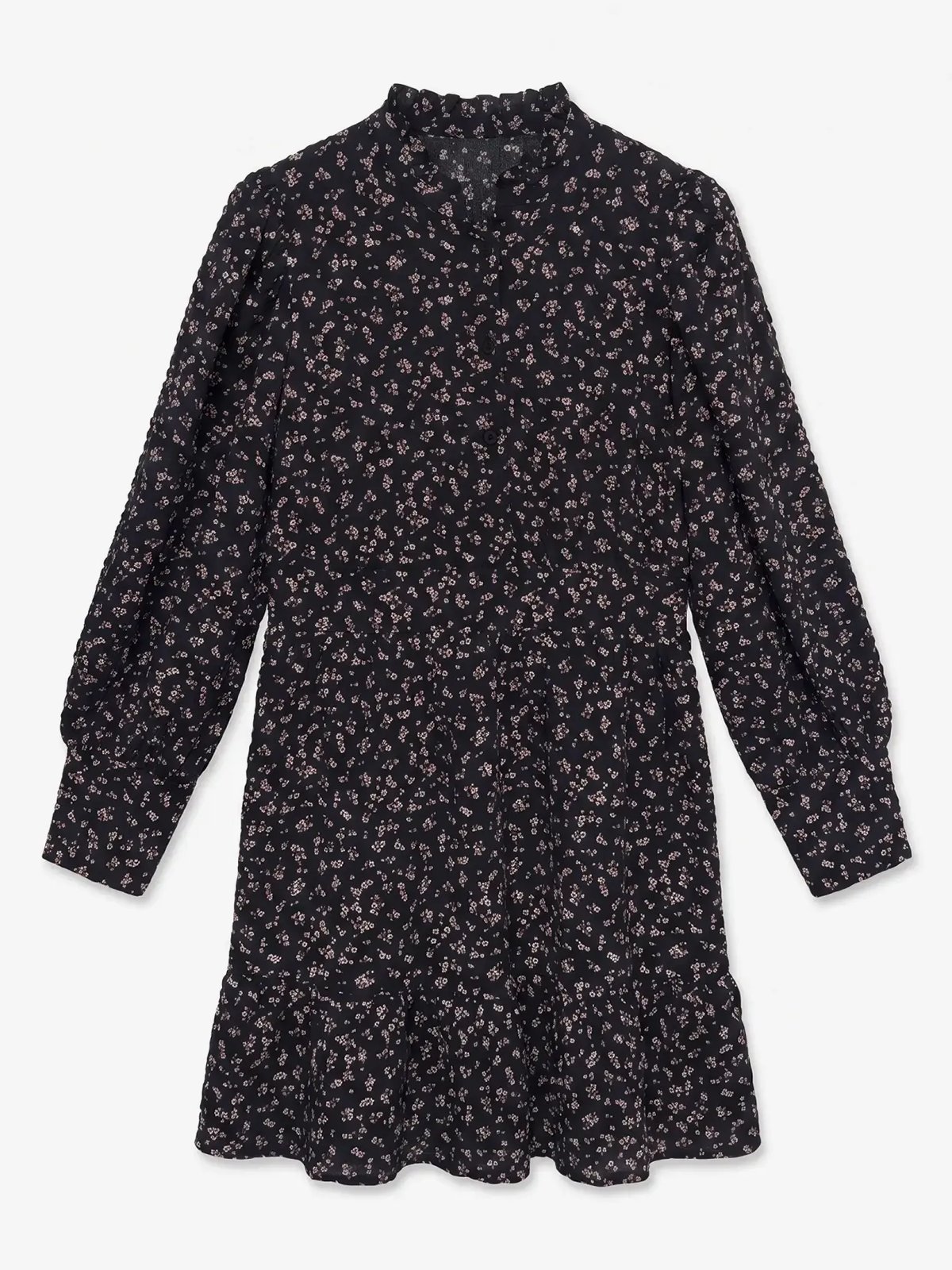 Vero Moda Aware Noelle Long Sleeve High Neck Short Dress Black Cashmere Blue
