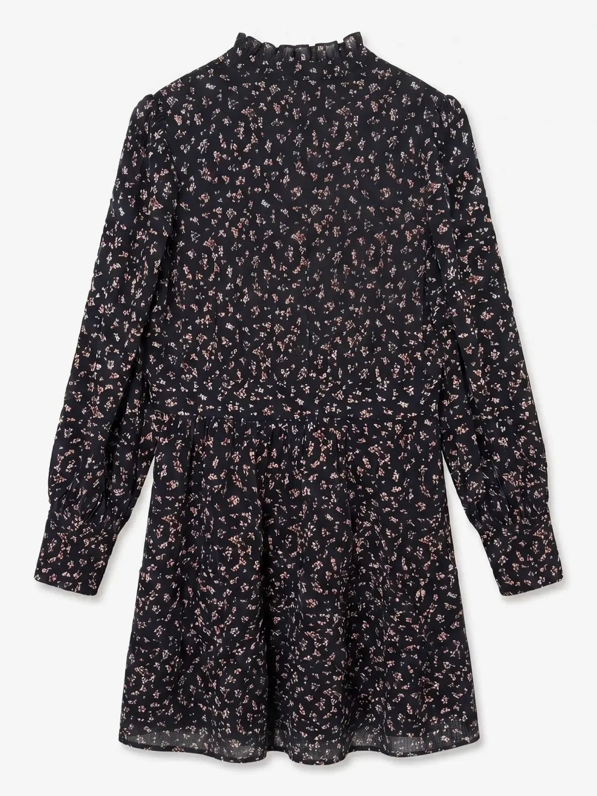 Vero Moda Aware Noelle Long Sleeve High Neck Short Dress Black Cashmere Blue