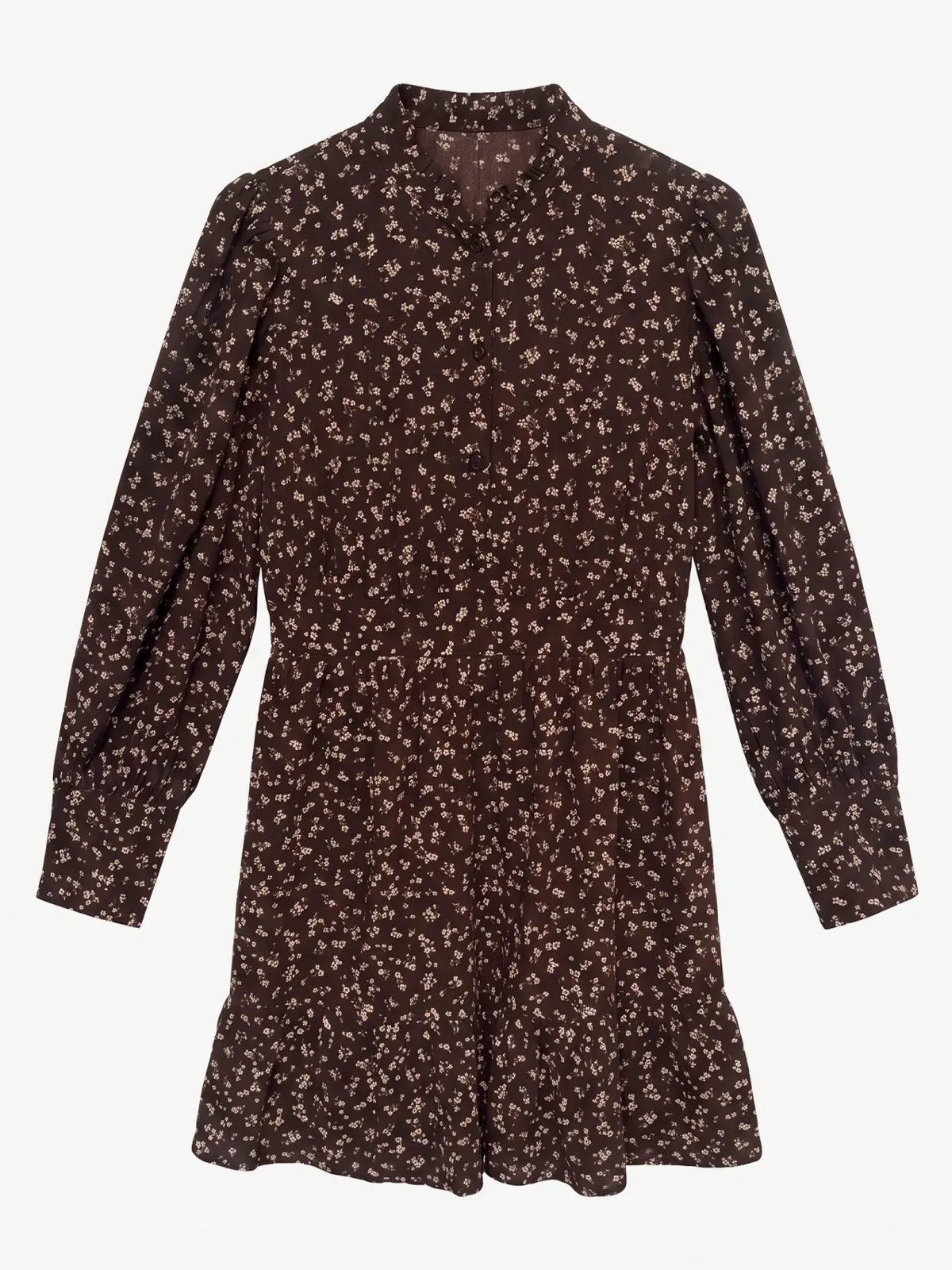Vero Moda Aware Noelle Long Sleeve High Neck Short Dress Chocolate Torte Parfait Pink