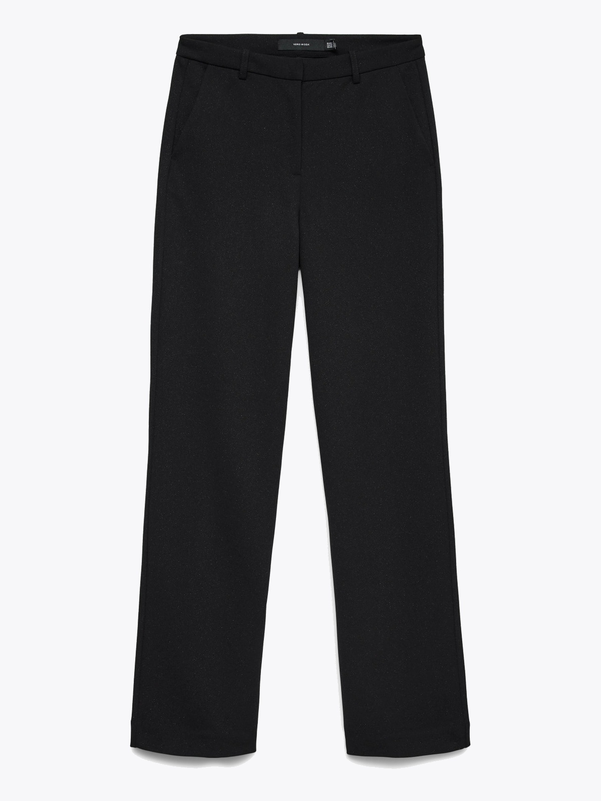 Vero Moda Zamira Mid Waist Straight Glitter Lurex Pant Black GLITTER