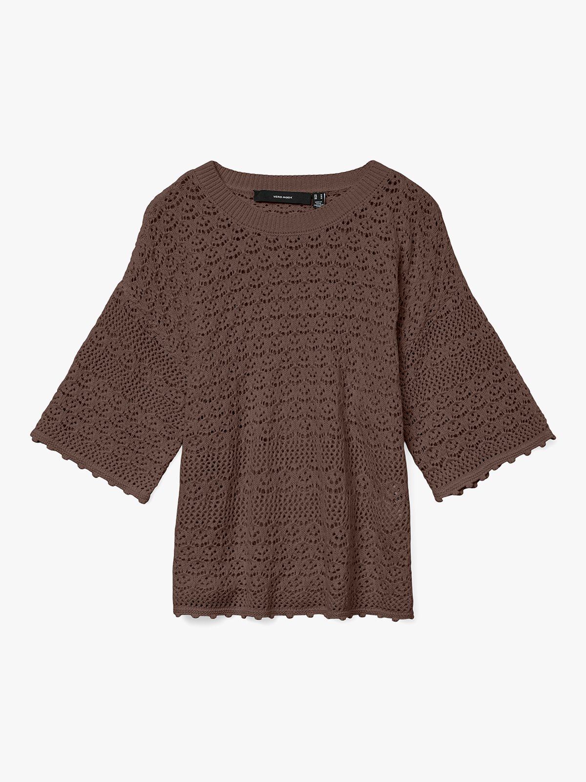 Vero Moda Manila 2/4 O-Neck Pullover Chocolate Martini