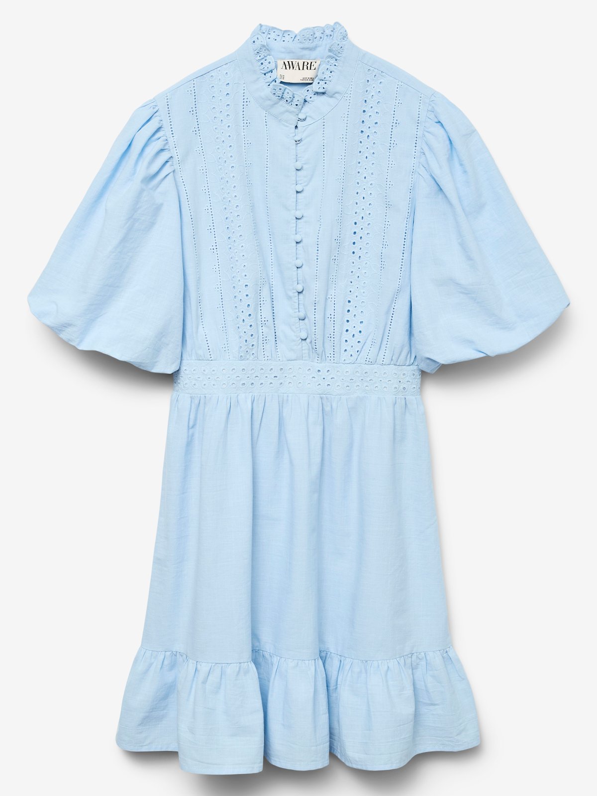 Vero Moda Aware Clover 2/4 High Neck Short Dress Airy Blue