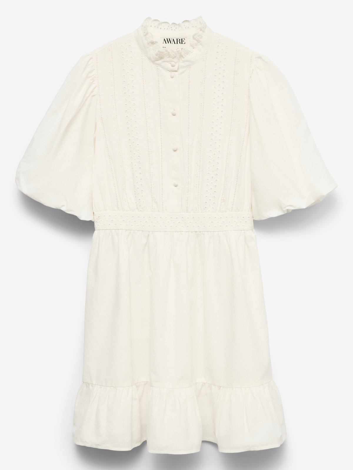 Vero Moda Aware Clover 2/4 High Neck Short Dress Snow White