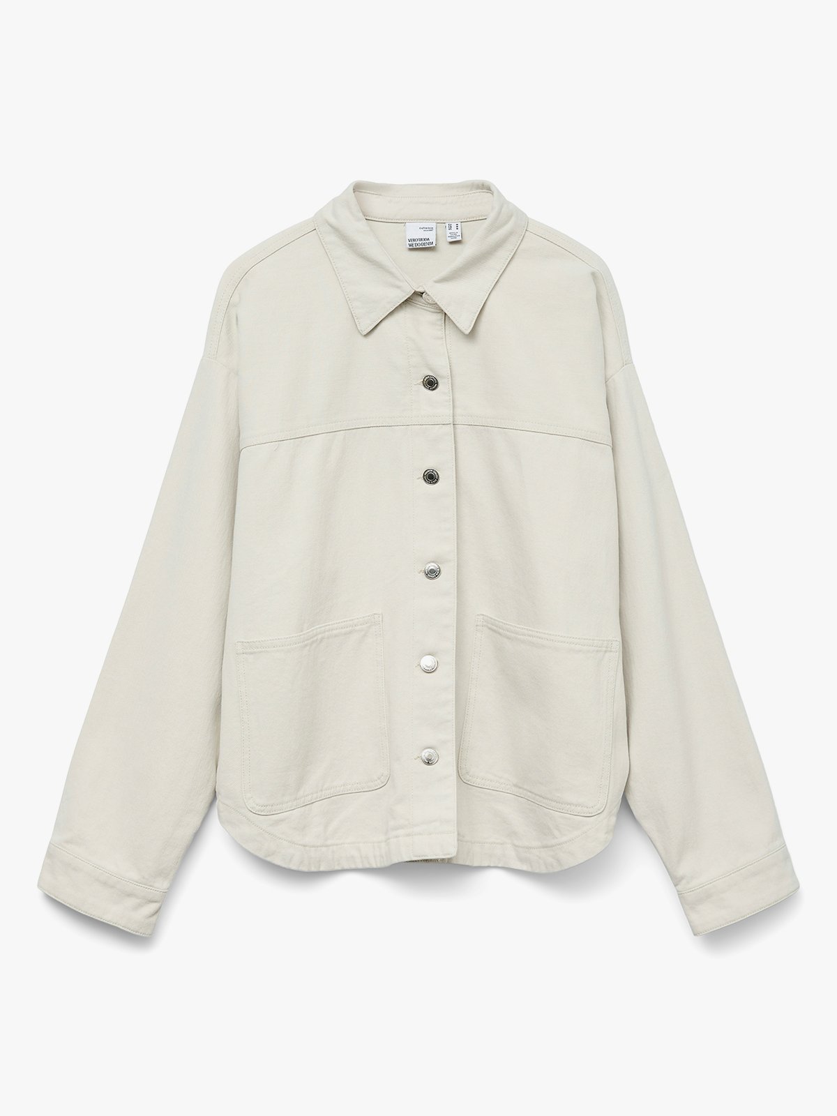 Vero Moda Jamie Long Sleeve Denim Shacket Birch