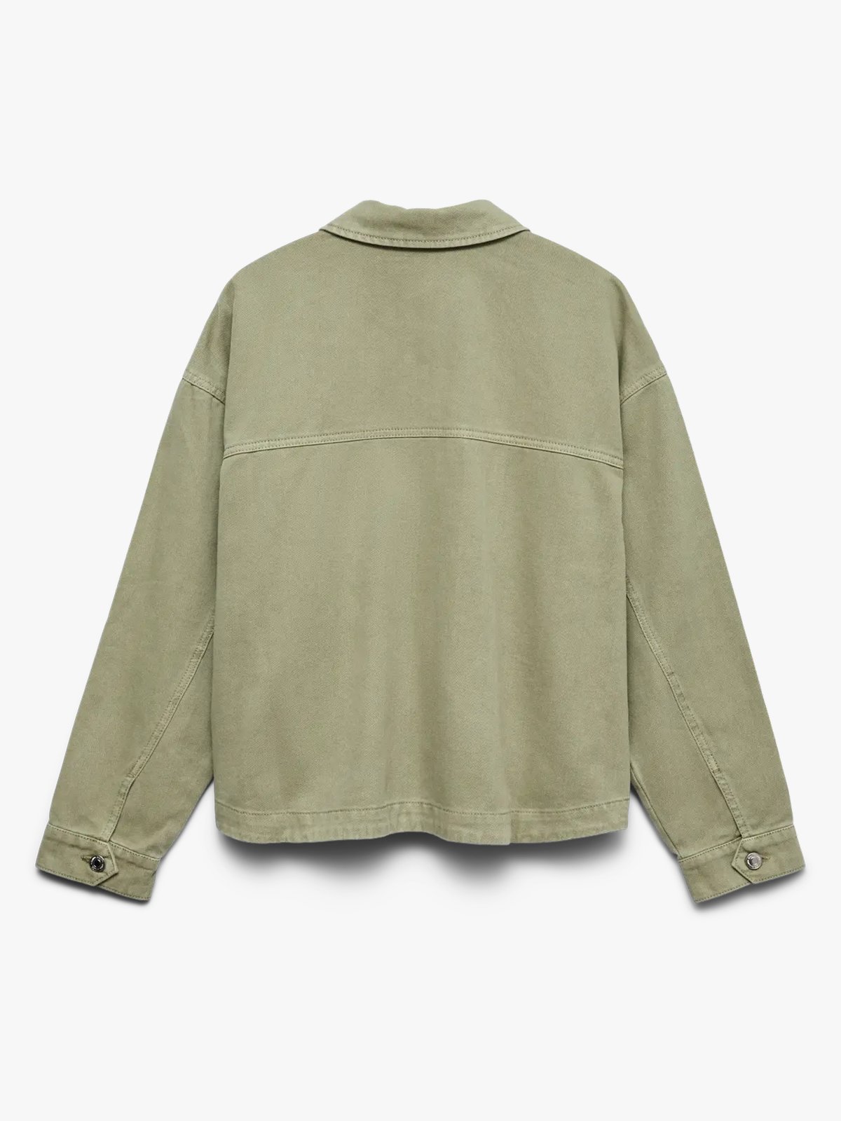 Vero Moda Jamie Long Sleeve Denim Shacket Laurel Wreath Washed