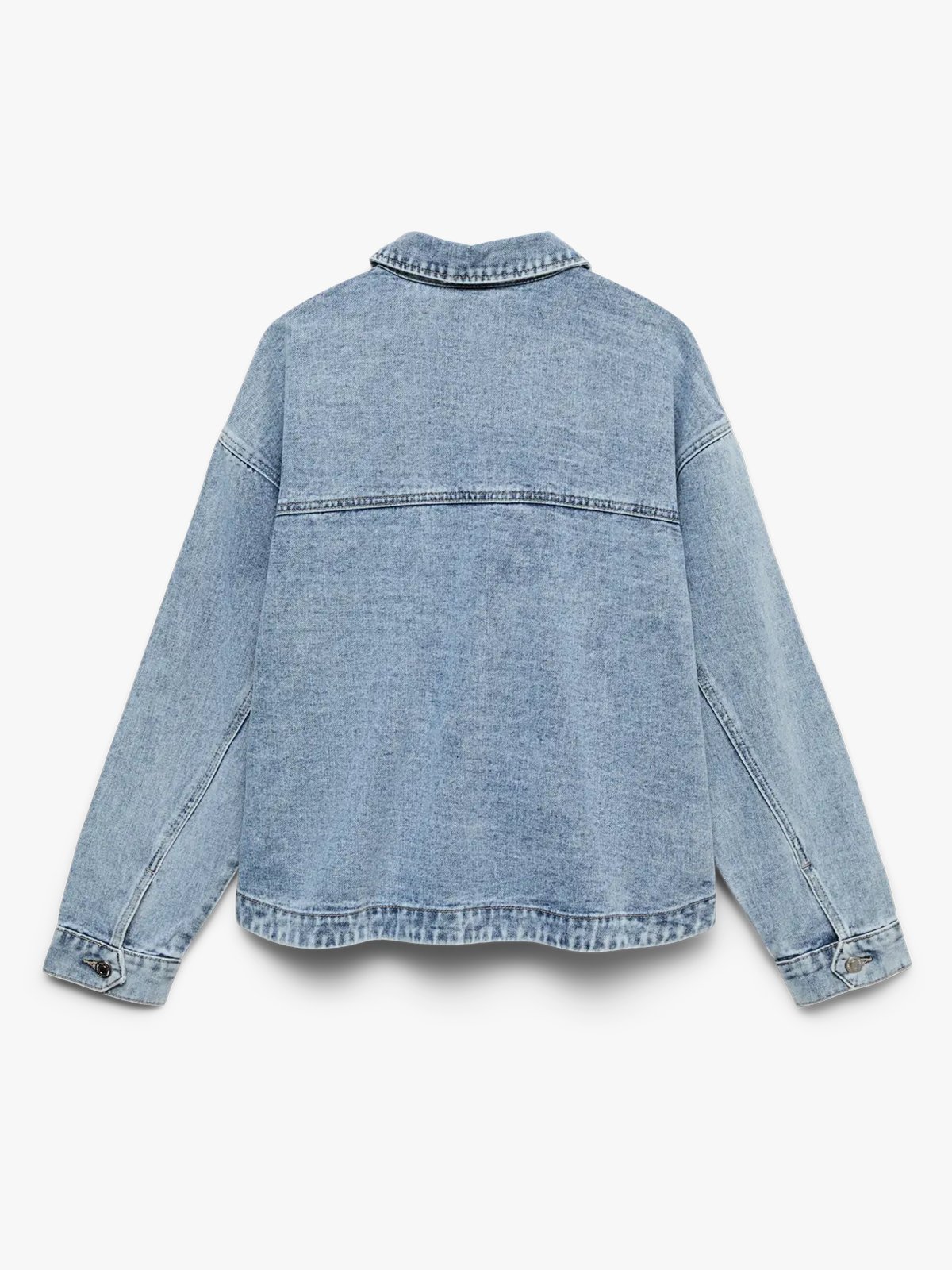 Vero Moda Jamie Long Sleeve Denim Shacket Light Blue Denim