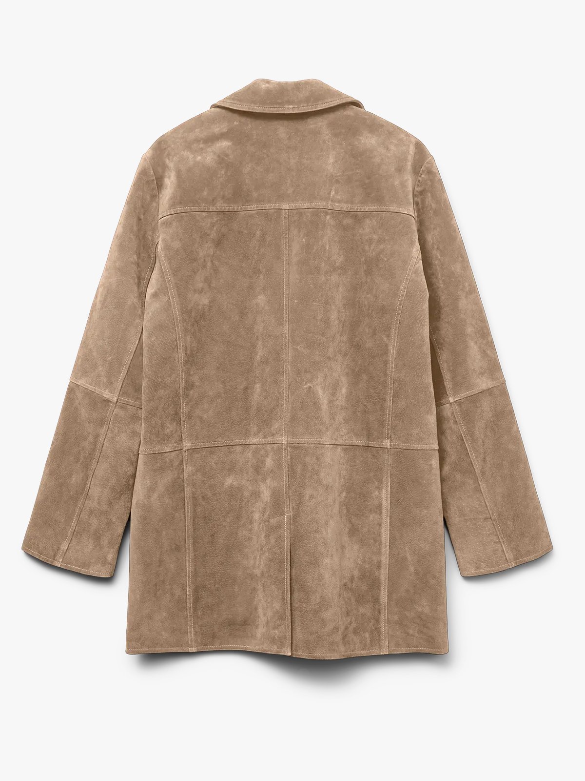 Vero Moda Pernille Long Sleeve Suede Jacket Silver Mink