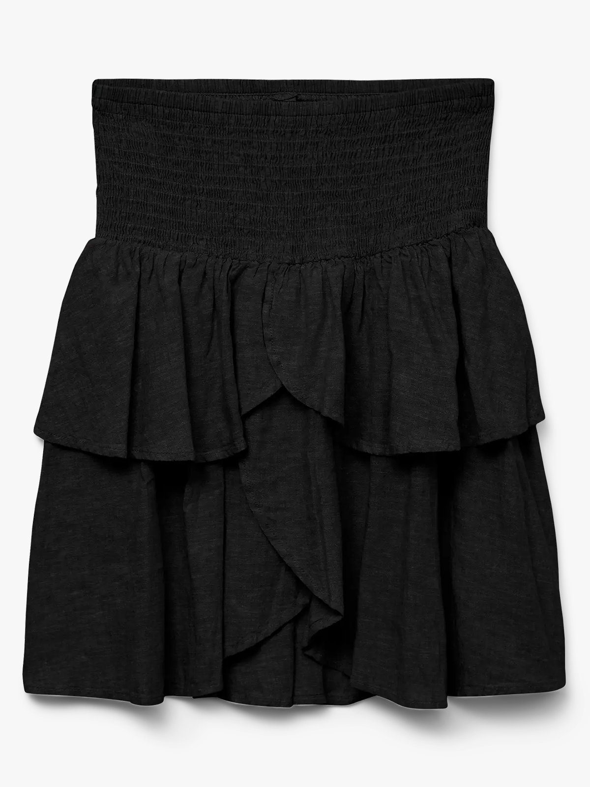 Vero Moda Linn High Waist Detail Short Skirt Black