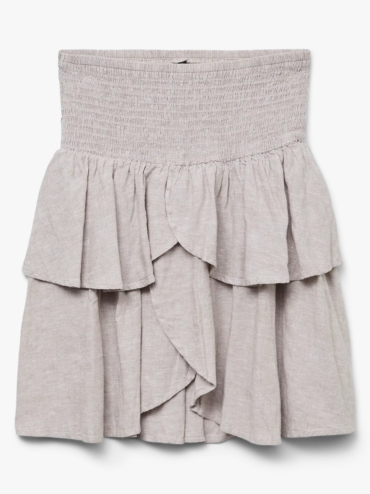Vero Moda Linn High Waist Detail Short Skirt Moon Rock MELANGE