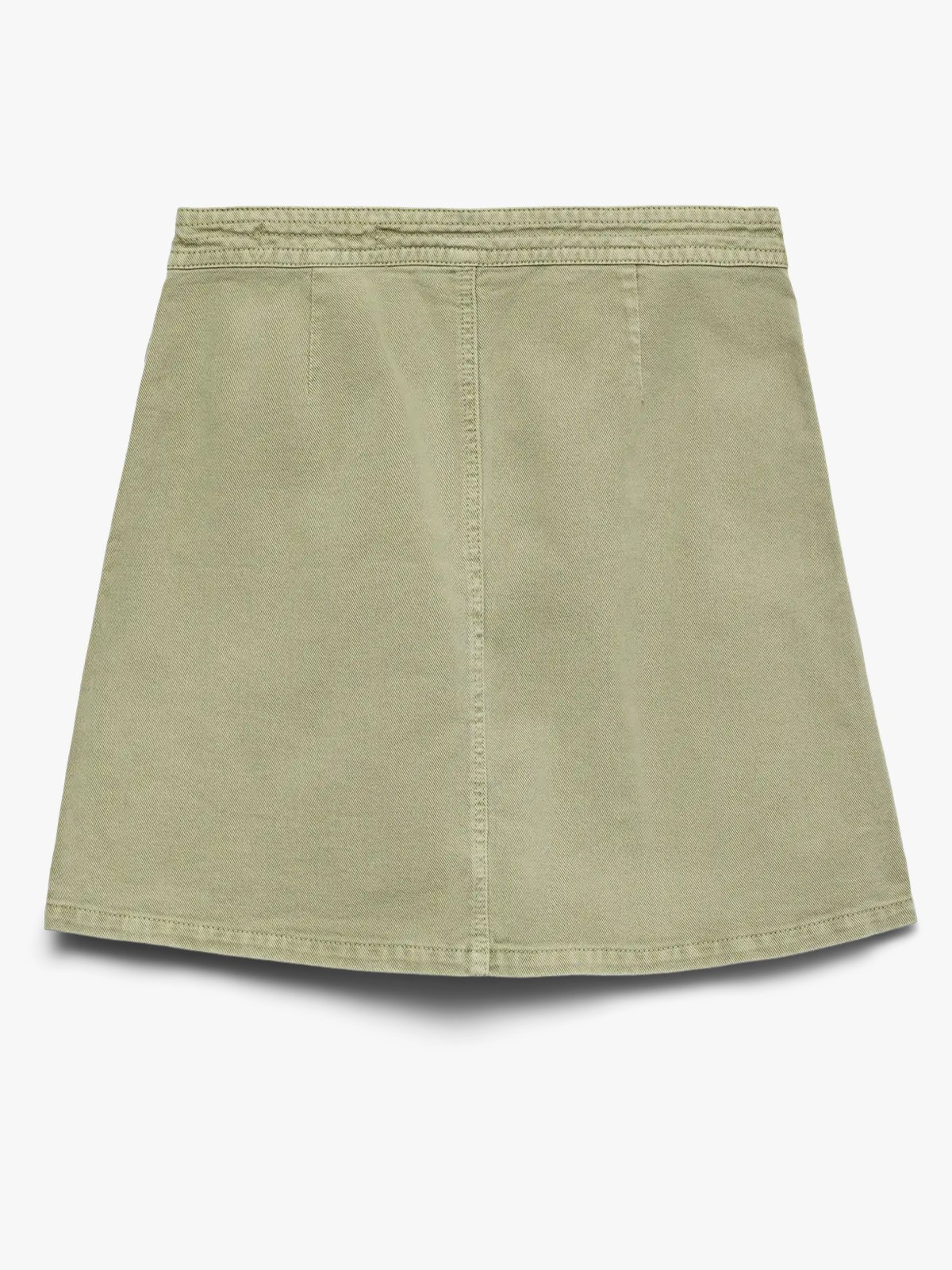 Vero Moda Liza Mid Rise Short Denim Wrap Skirt Laurel Wreath Washed