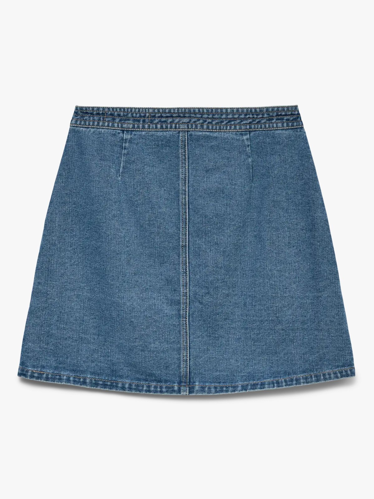 Vero Moda Liza Mid Rise Short Denim Wrap Skirt Medium Blue Denim