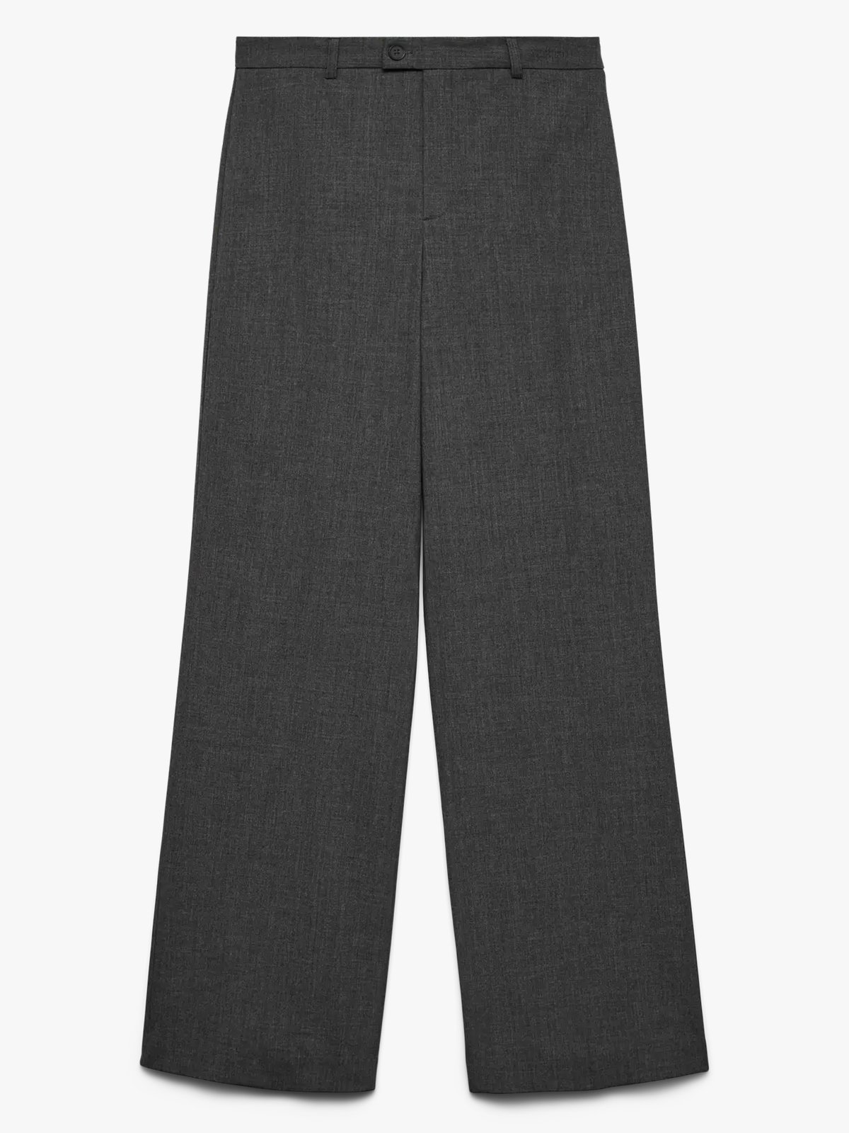 Vero Moda Texas Mid Waist Straight Pant Dark Grey Melange
