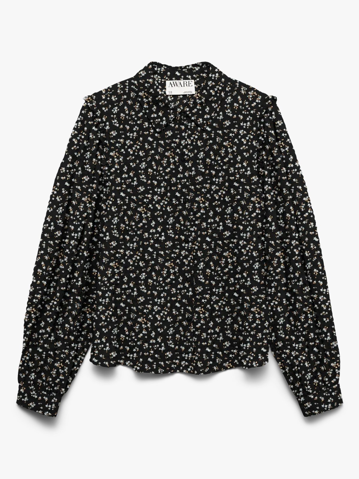 Vero Moda Aware Noelle Long Sleeve Shirt Black Cashmere Blue