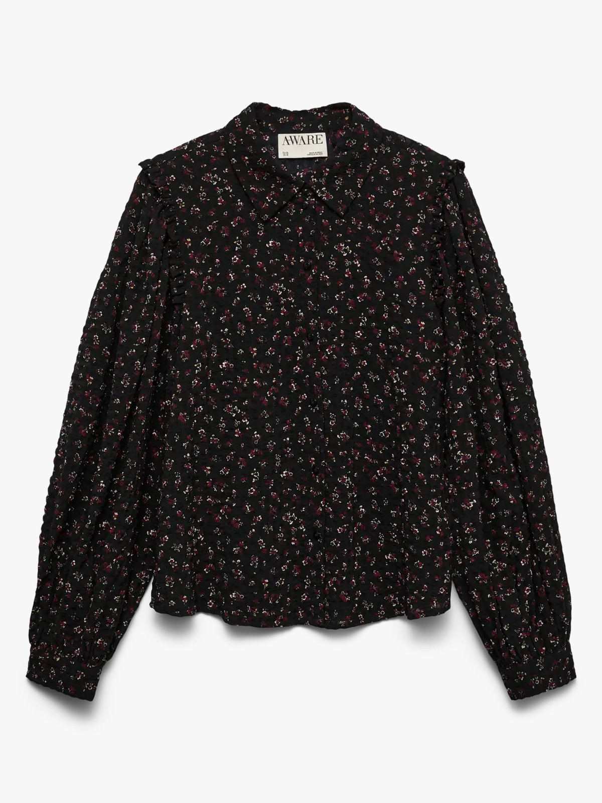 Vero Moda Aware Noelle Long Sleeve Shirt Black Zinfandel