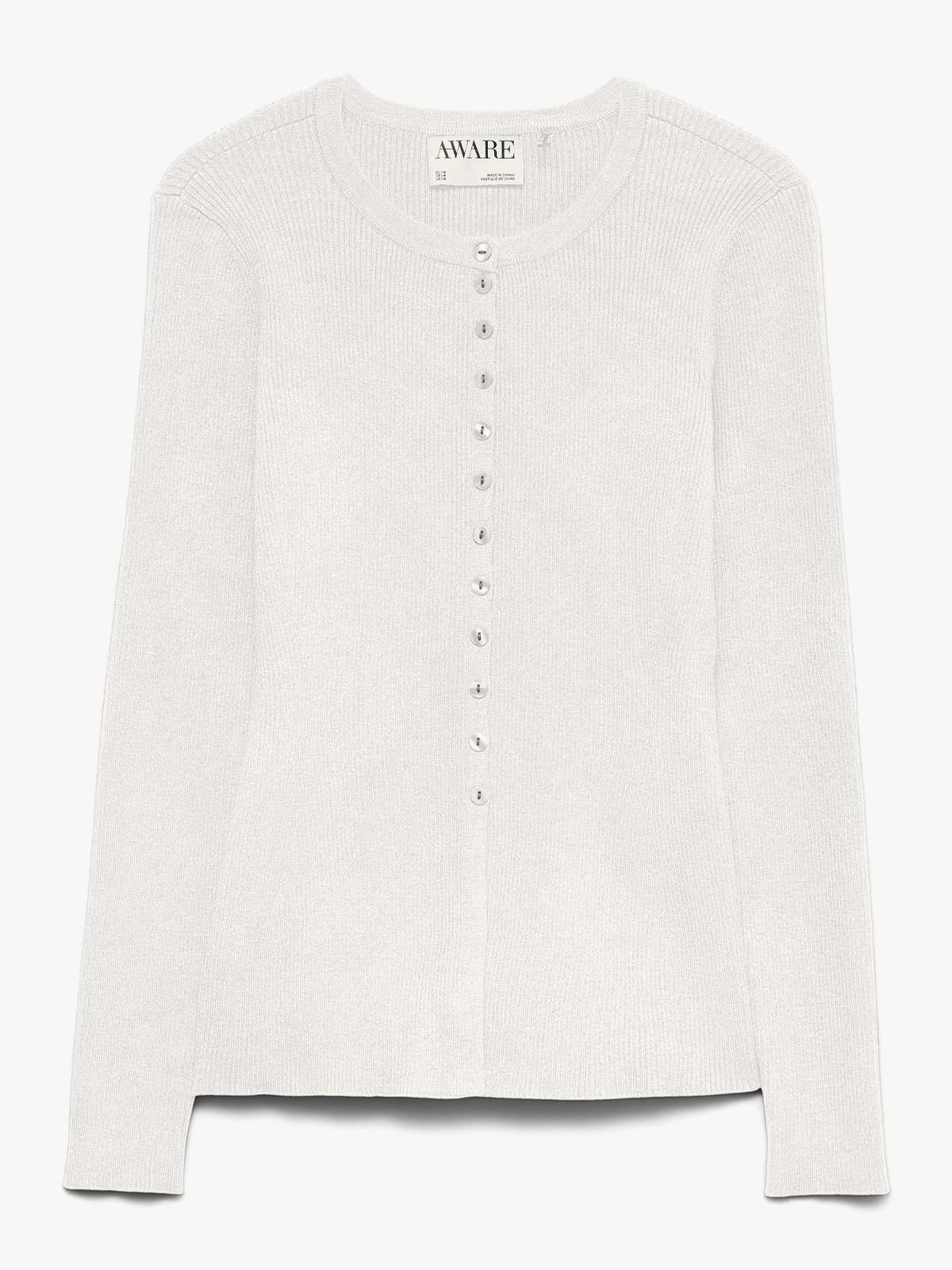 Vero Moda Aware Long Sleeve O-Neck Knit Cardigan Snow White