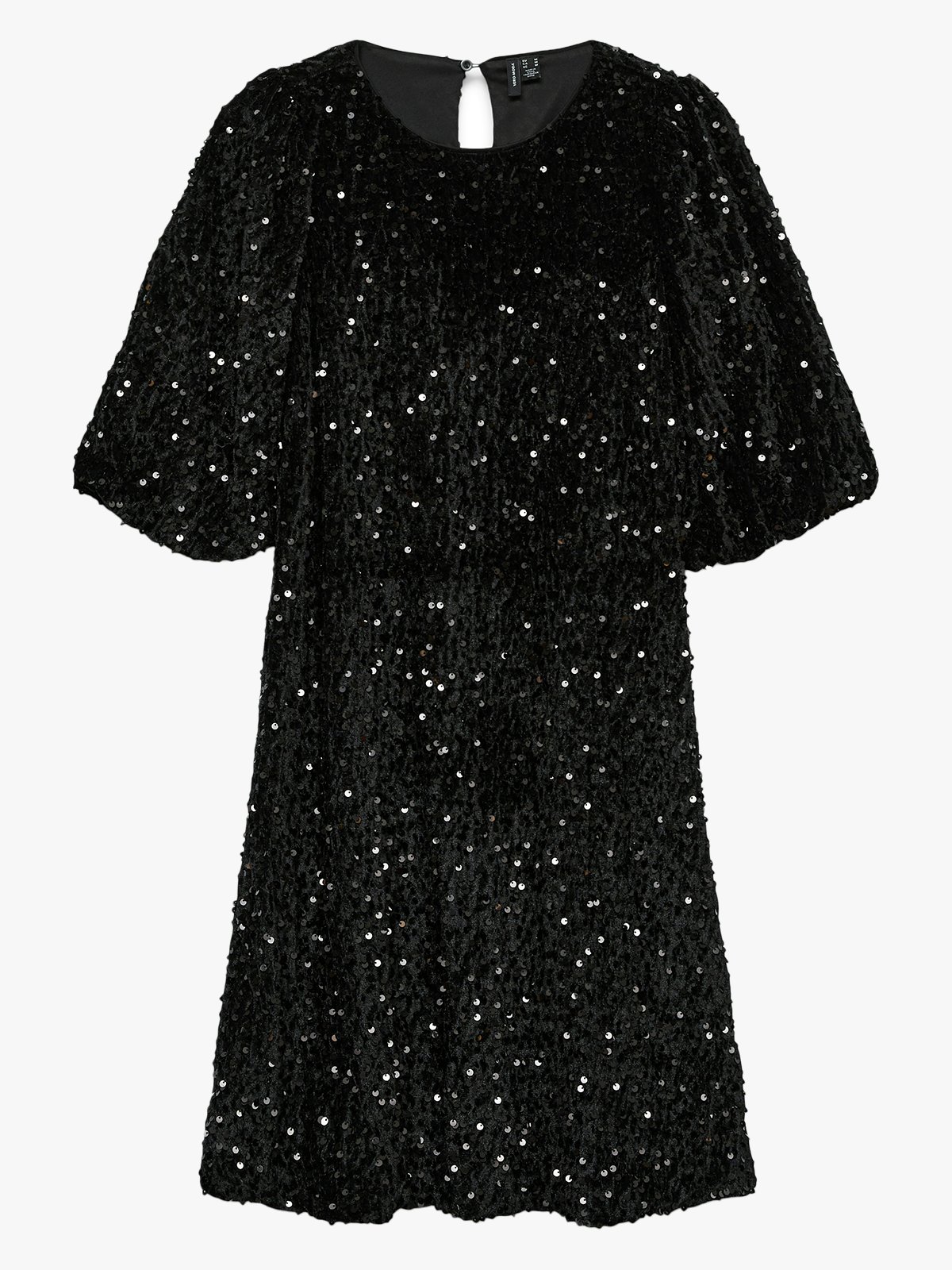 Vero Moda Bella 2/4 O-Neck Sequin Dress Black / Black Sequins
