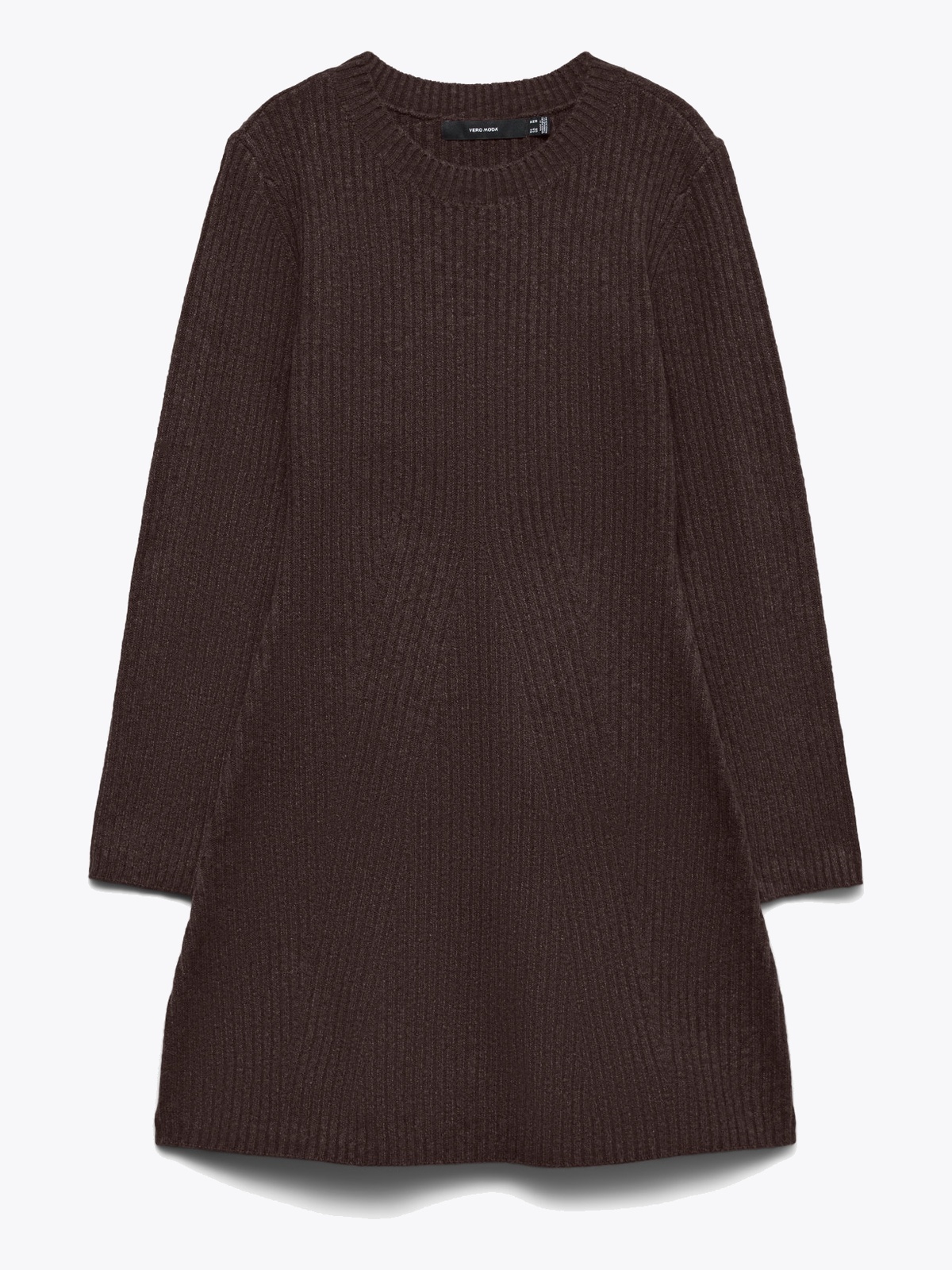 Vero Moda Josanna Long Sleeve Short Dress Chocolate Torte