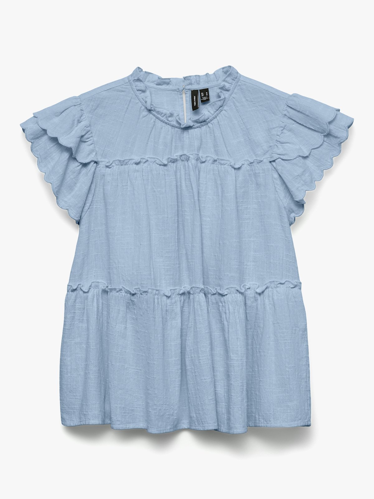 Vero Moda Mie Short Sleeve Top Cashmere Blue