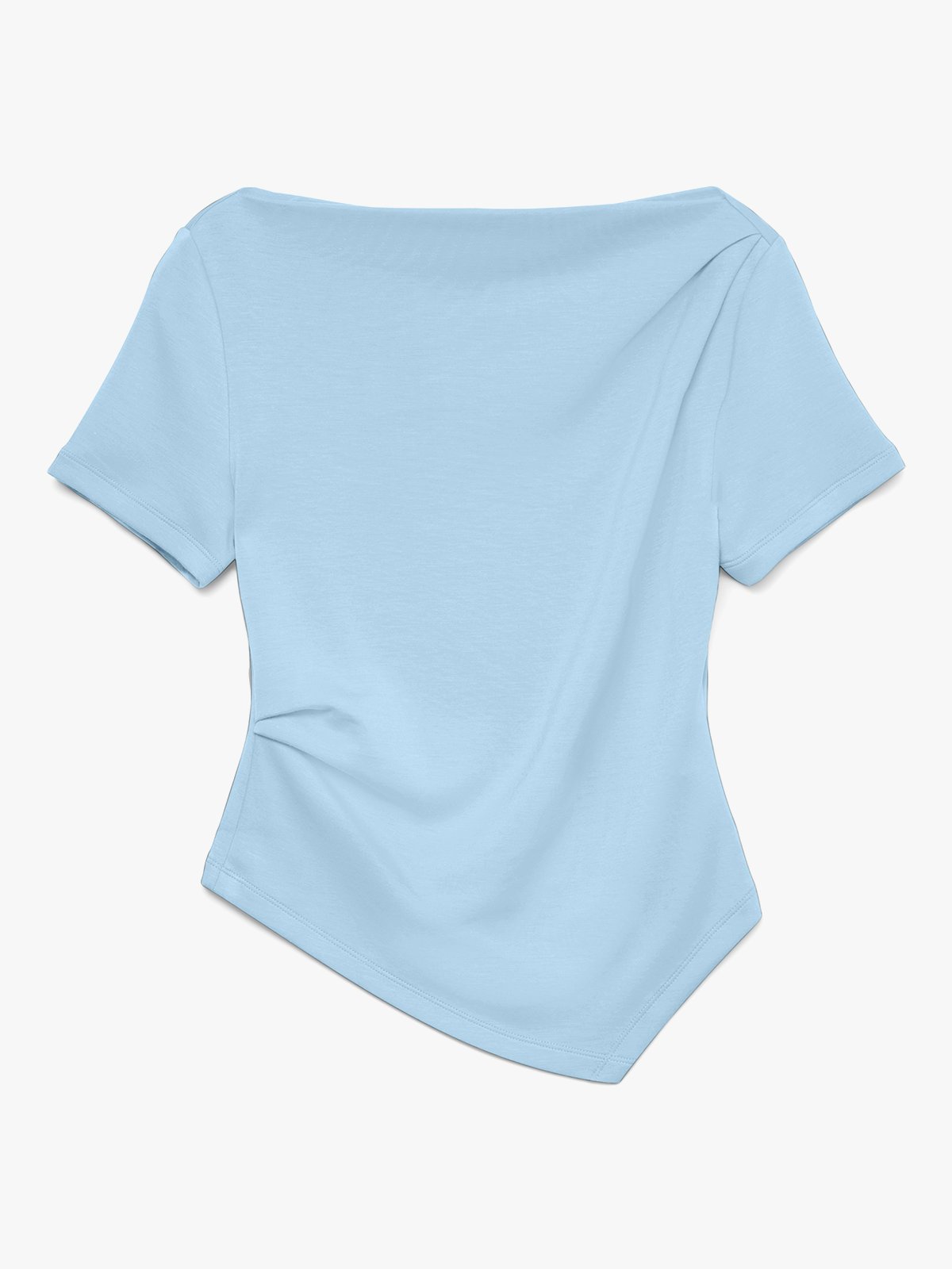 Vero Moda Mille Short Sleeve Boatneck Short Top Ice Water