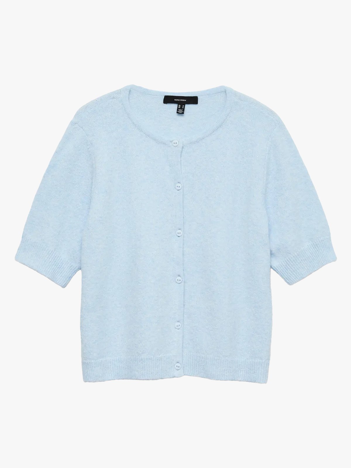 Vero Moda Doffy 2/4 O-Neck Button Cardigan Cashmere Blue Melange