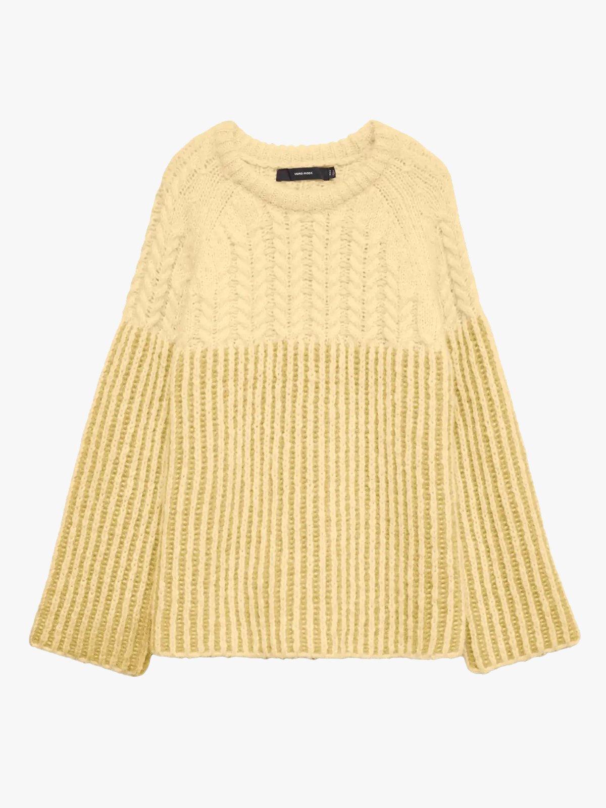 Vero Moda Erika Long Sleeve O-Neck Long Pullover Flan Pale Banana