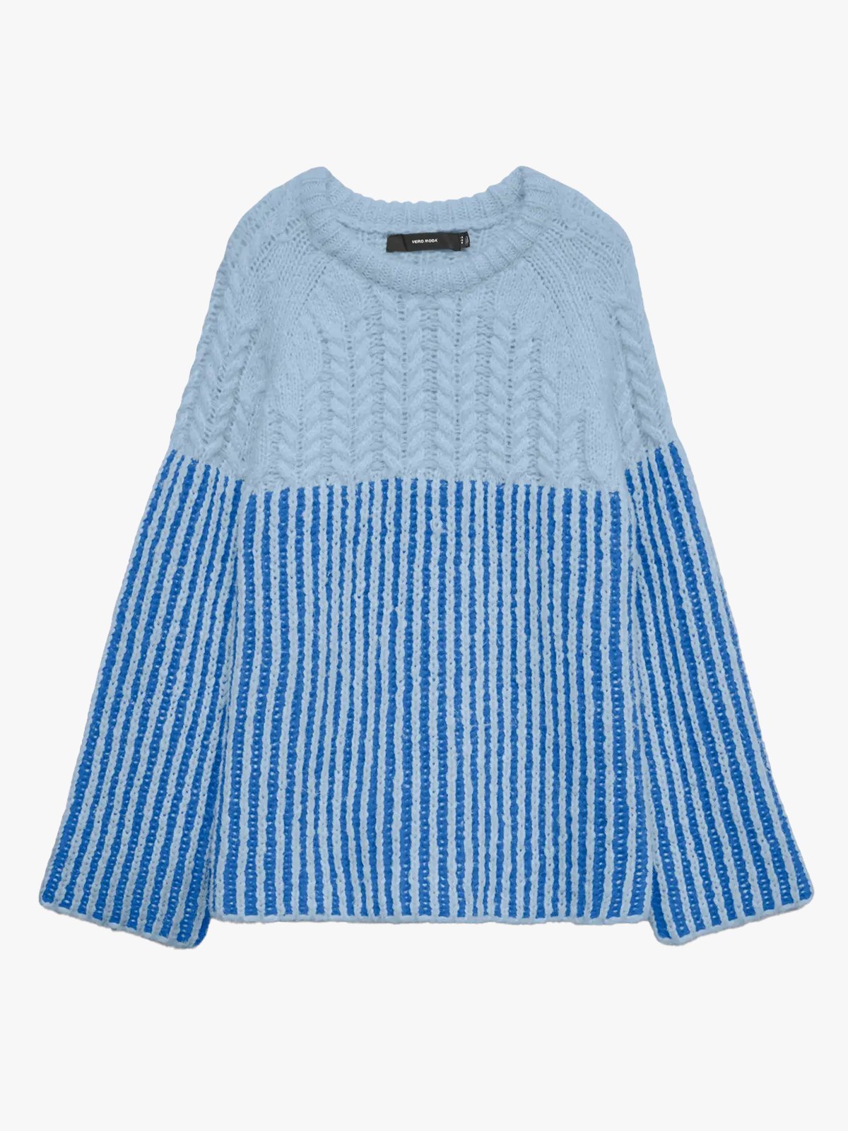 Vero Moda Erika Long Sleeve O-Neck Long Pullover Skyway w. Princess Blue