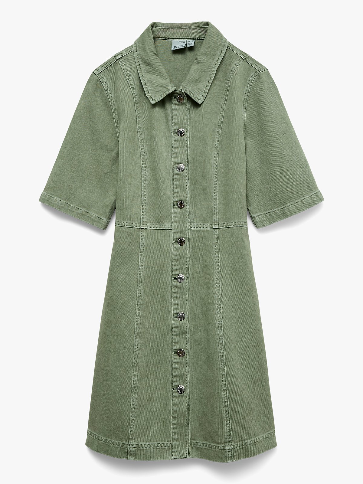 Vero Moda Daisy Short Sleeve Short Denim Dress Laurel Wreath