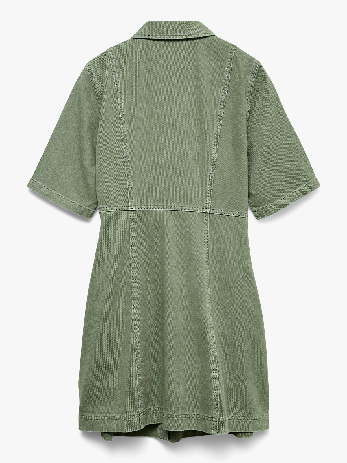 Vero Moda Daisy Short Sleeve Short Denim Dress Laurel Wreath