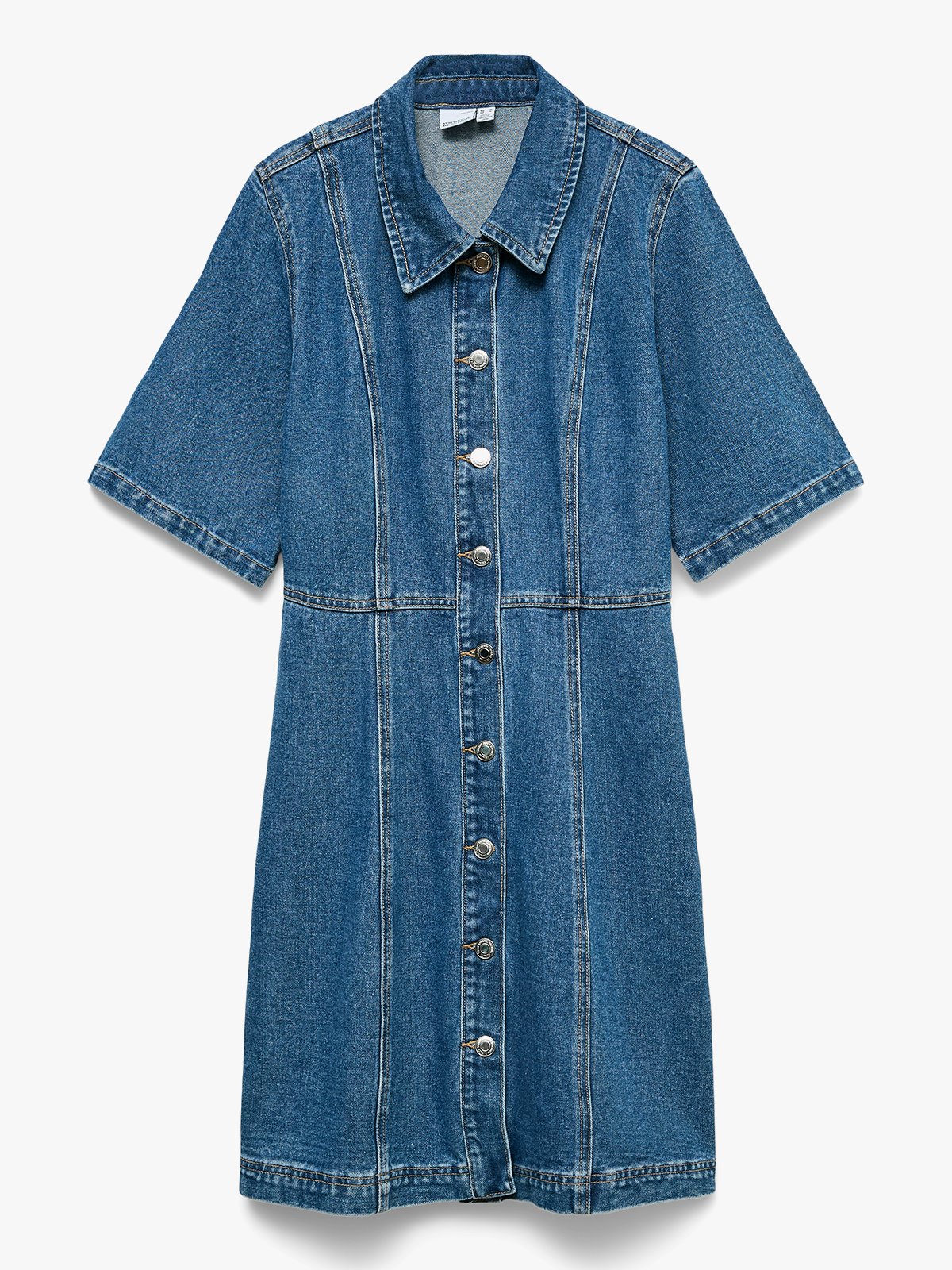 Vero Moda Daisy Short Sleeve Short Denim Dress Medium Blue Denim