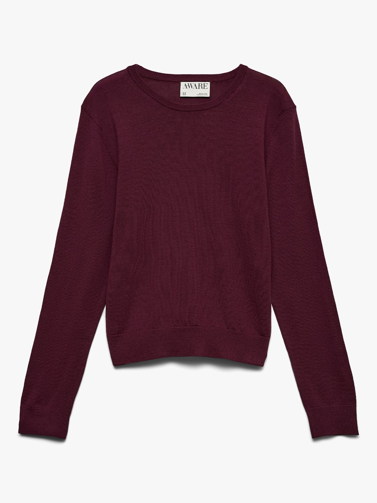 Vero Moda Aware Cara Long Sleeve O-Neck Wool Pullover Catawba Grape
