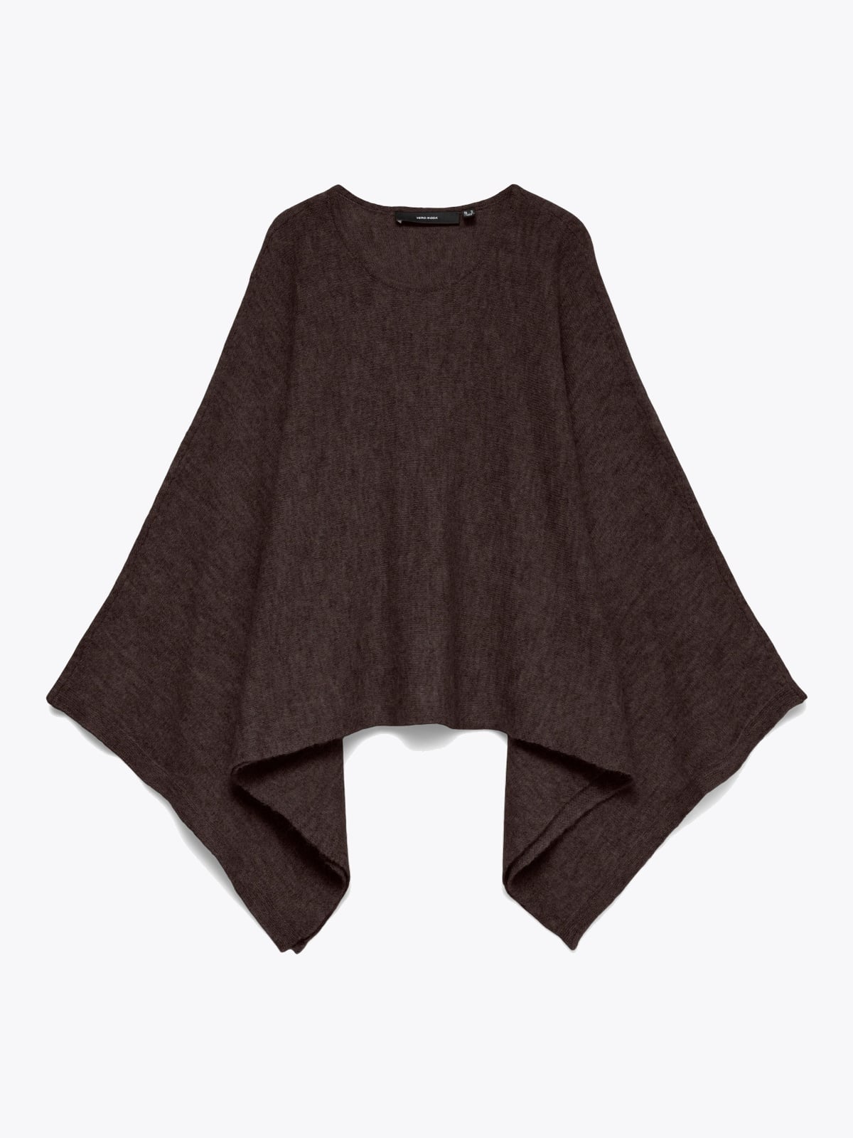 Vero Moda Isla Long Sleeve O-Neck Cape Chocolate Torte MELANGE