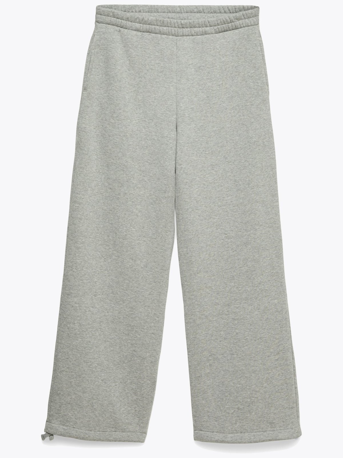 Vero Moda Teddy Mid Waist Wide Pants Light Grey Melange