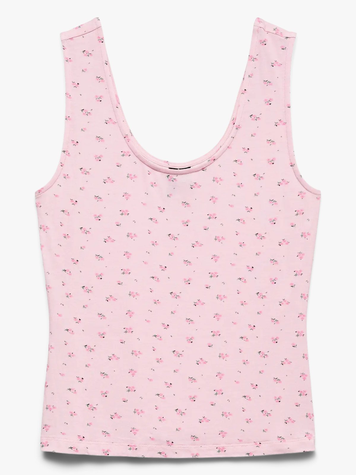 Vero Moda Esther Short Sleeve U-Neck Top Pink-A-Boo w. Ditte Flower