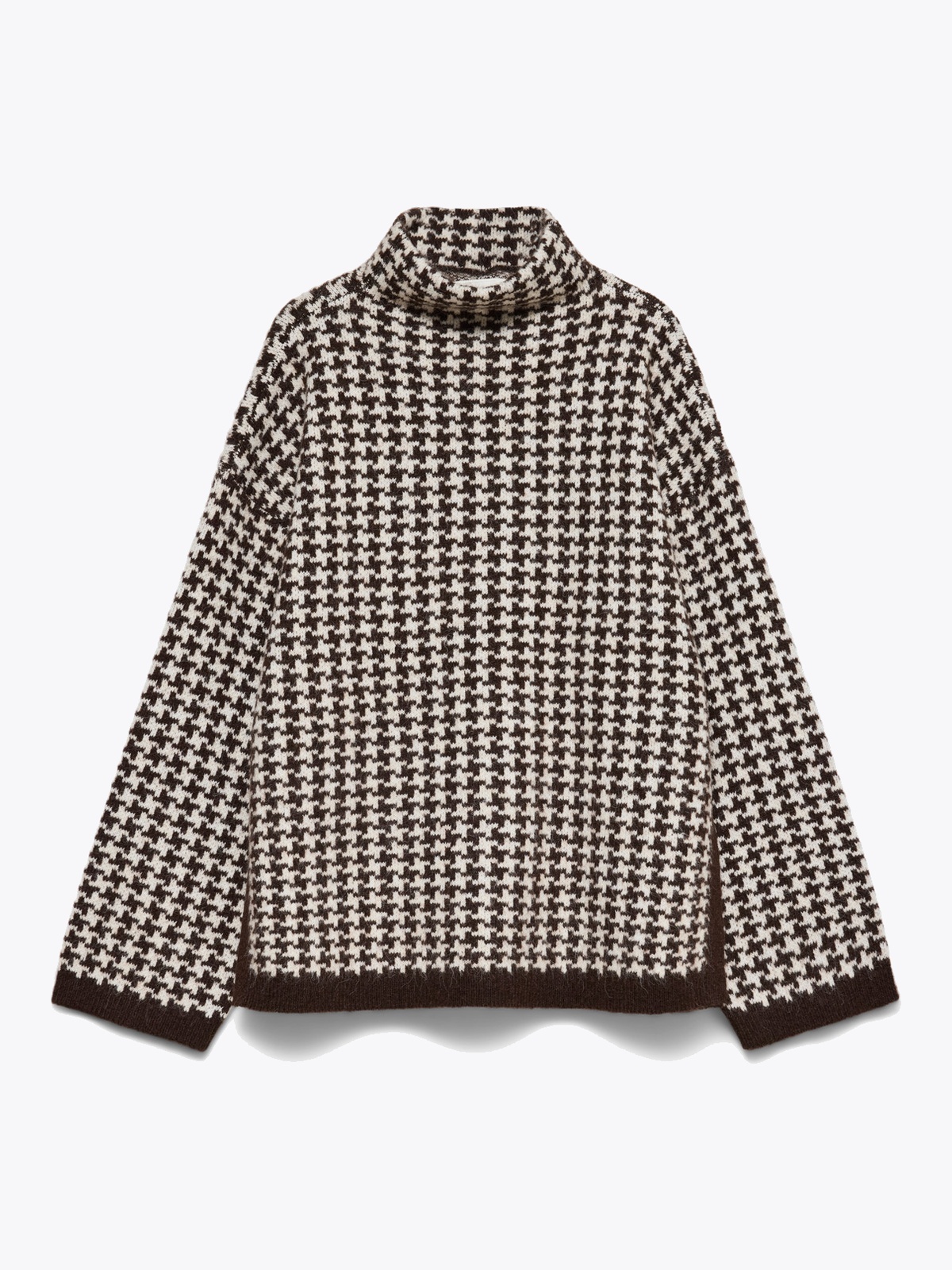 Vero Moda Como Long Sleeve Funnelneck Pullover Chocolate Torte W. BIRCH