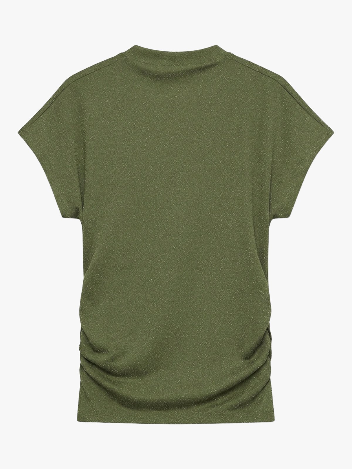 Vero Moda Kanva Capsleeve Rouching Top Lurex Sphagnum