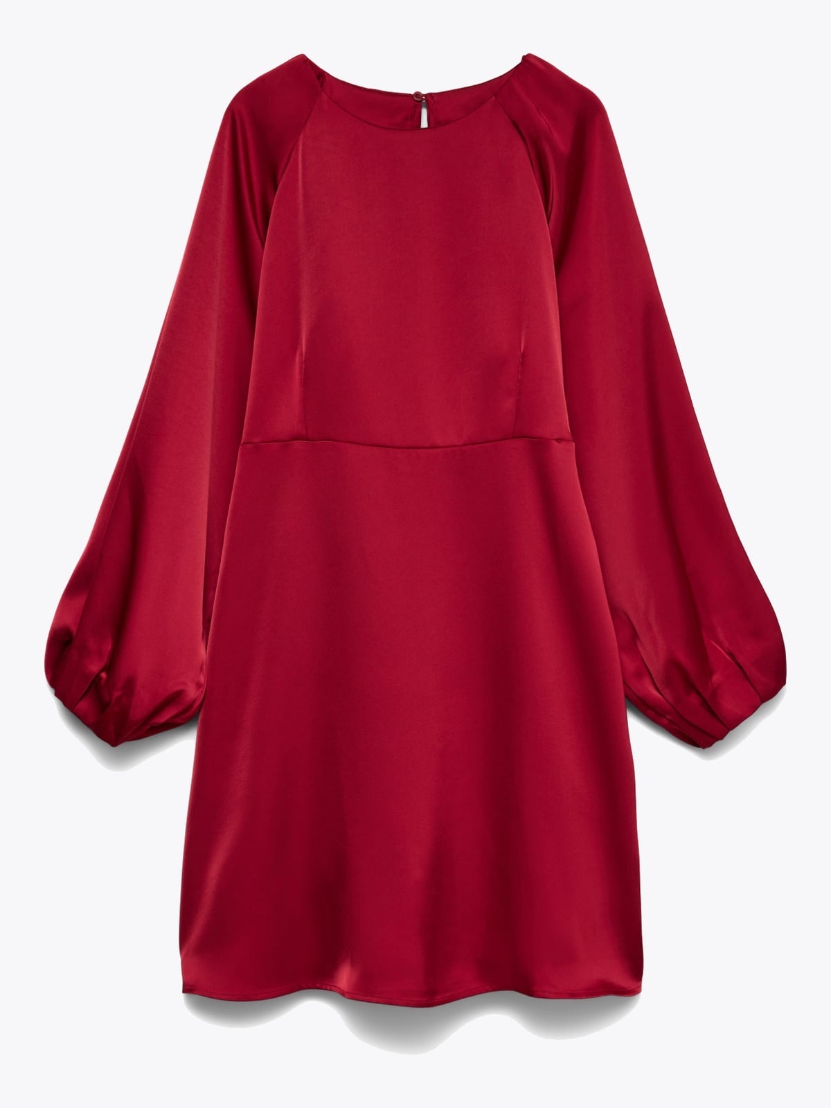Vero Moda Miro Long Sleeve Short Dress Biking Red