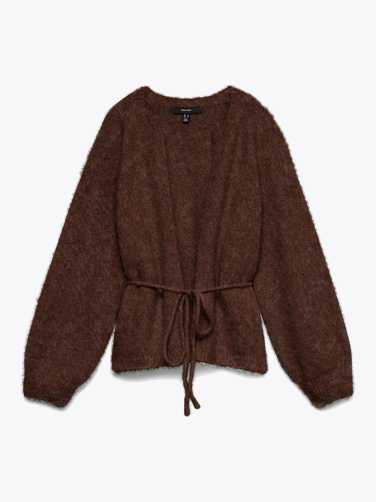Vero Moda Berry Long Sleeve O-Neck Tie Cardigan Cocoa Brown COLOR REF 4109