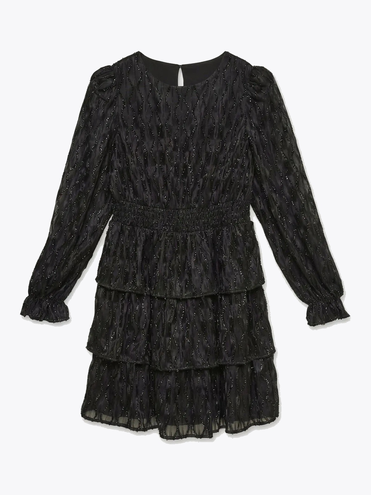 Vero Moda Nolita Lise Long Sleeve O-Neck Short Dress Black