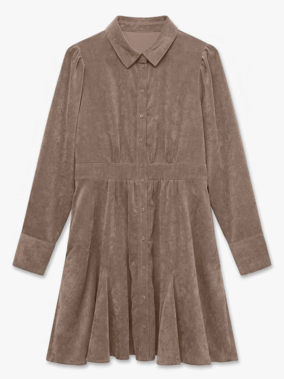 Vero Moda Aware Ane Long Sleeve V-Neck Short Dress Grå