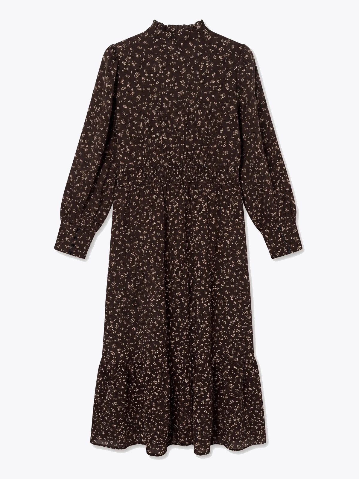 Vero Moda Aware Noelle Long Sleeve High Neck Ankle Dress Brun