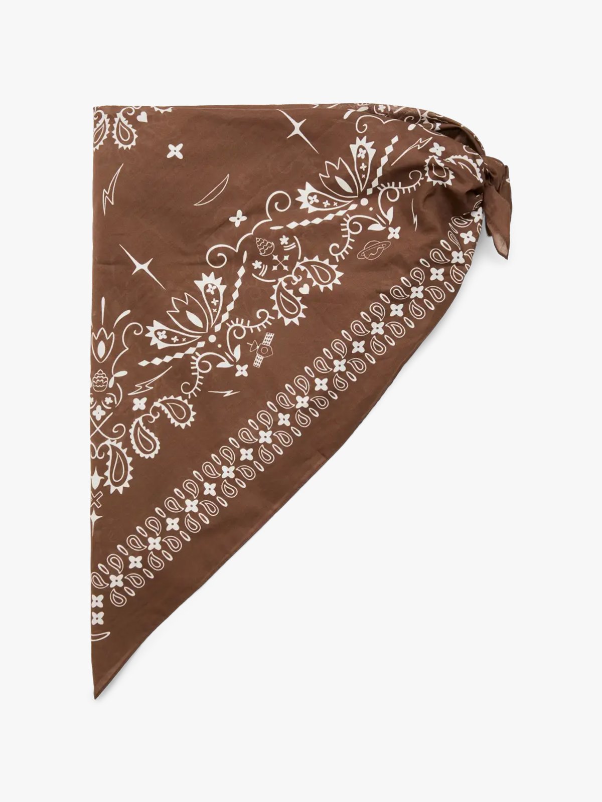 Vero Moda Oline Paisley Square Scarf Cocoa Brown